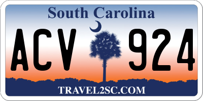 SC license plate ACV924