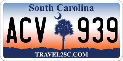 SC license plate ACV939