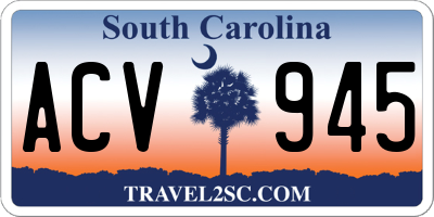 SC license plate ACV945