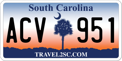 SC license plate ACV951
