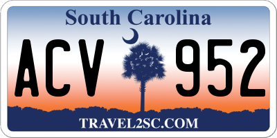 SC license plate ACV952