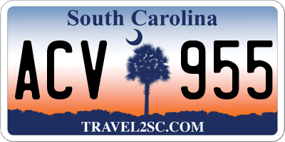 SC license plate ACV955