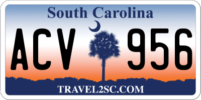 SC license plate ACV956