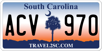 SC license plate ACV970