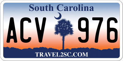 SC license plate ACV976