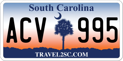 SC license plate ACV995