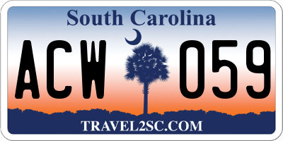 SC license plate ACW059
