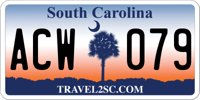 SC license plate ACW079