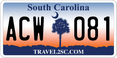 SC license plate ACW081