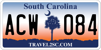 SC license plate ACW084