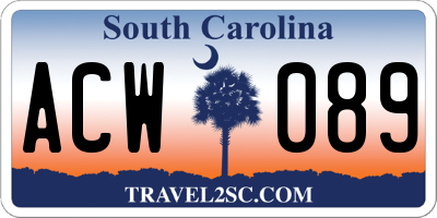 SC license plate ACW089