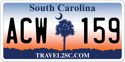 SC license plate ACW159