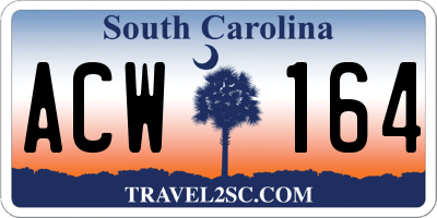 SC license plate ACW164