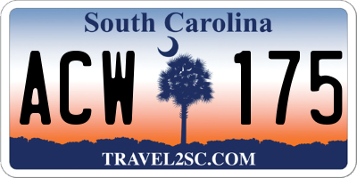 SC license plate ACW175