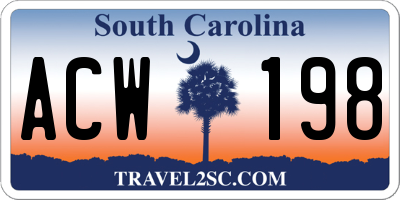 SC license plate ACW198