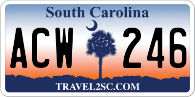 SC license plate ACW246