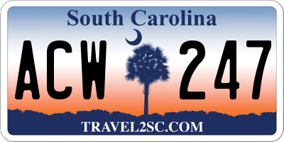 SC license plate ACW247