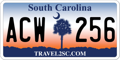 SC license plate ACW256