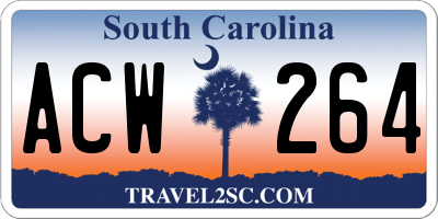 SC license plate ACW264