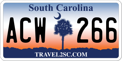 SC license plate ACW266