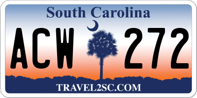 SC license plate ACW272