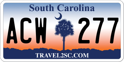 SC license plate ACW277