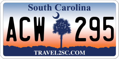 SC license plate ACW295