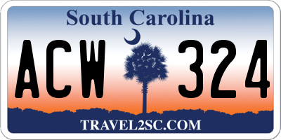 SC license plate ACW324