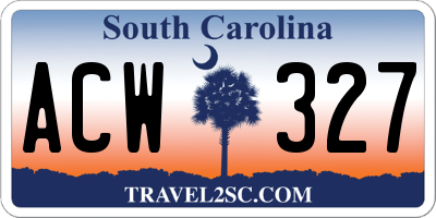 SC license plate ACW327