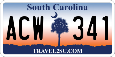 SC license plate ACW341