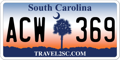 SC license plate ACW369