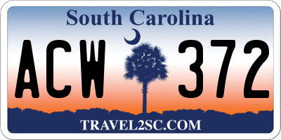 SC license plate ACW372