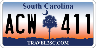 SC license plate ACW411