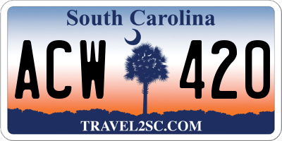 SC license plate ACW420