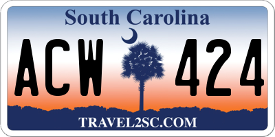 SC license plate ACW424