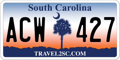 SC license plate ACW427