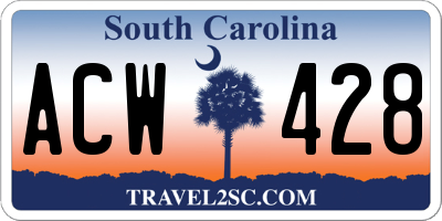 SC license plate ACW428