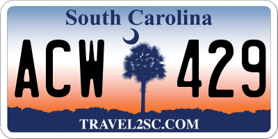 SC license plate ACW429