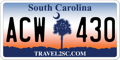 SC license plate ACW430