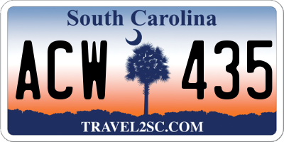 SC license plate ACW435