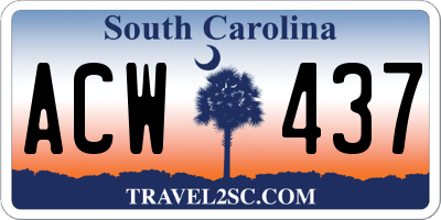 SC license plate ACW437