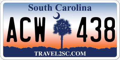 SC license plate ACW438