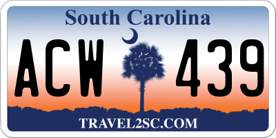 SC license plate ACW439