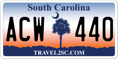 SC license plate ACW440