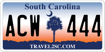 SC license plate ACW444