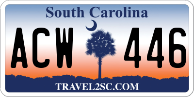 SC license plate ACW446