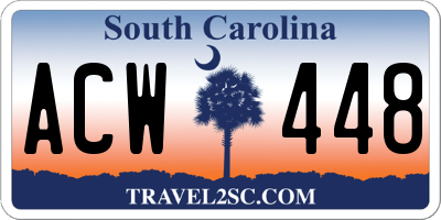 SC license plate ACW448