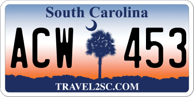 SC license plate ACW453