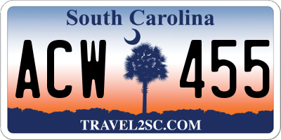SC license plate ACW455