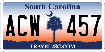 SC license plate ACW457
